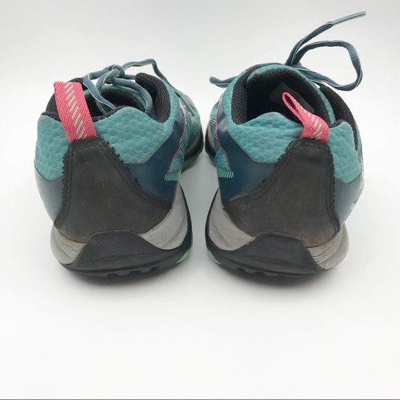MERRELL Lace Up Teal Pink Hiking Shoes Sneakers Womens 8.5 - Picture 5 of 12